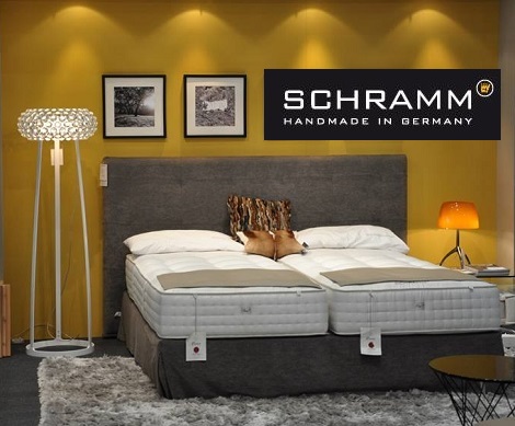 chramm Boxspring Gala recht hoofdbord 140 hoog met bedrok, Divina pocketveermatras, 6 slags puur  natuurlijke materialen slaapcomfort